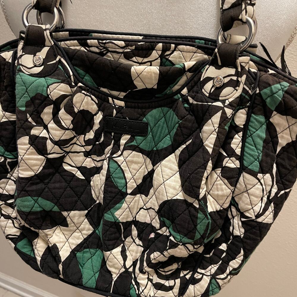 Vera Bradley Green & Blue Floral Purse tote